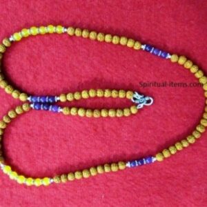 Rudraksha Amethyst And Yellow Onyx Combination