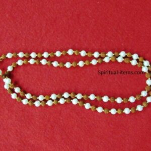 Rudraksha Moti With Golden Ball Combination Mala
