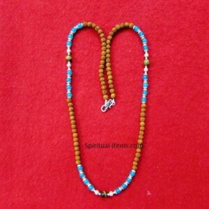 Rudraksha Tigers Eye And Onyx Combination Mala