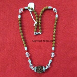 Rudraksha Coral And Sphatik Combination Mala
