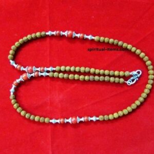 Rudraksha And Coral Combination Mala