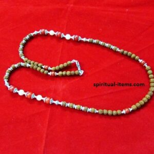 Rudraksha Coral And Moti Combination Mala