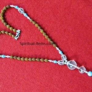 Rudraksha Turquoise And Sphatik Combination Mala