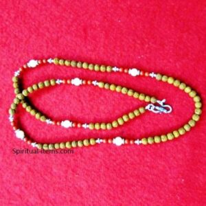 Rudraksha Coral And Moti Combination Mala